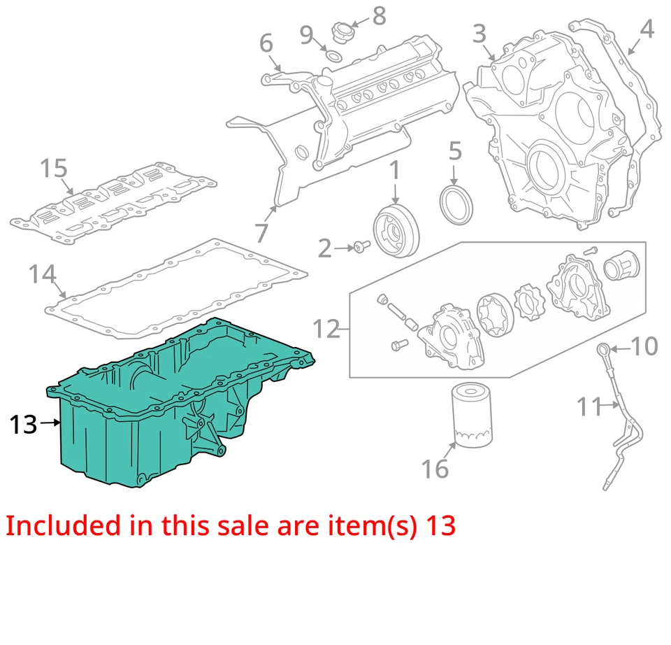 Se adapta a Cadillac STS SRX 2007-2010 PAN ASM-OIL 12612258 - NUEVO FABRICANTE DE EQUIPOS ORIGINALES 12612258 Foto 2 de 3
