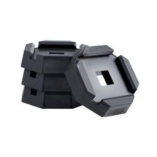 RV Leveling Pads, 4-Pack Rubber Trailer Jack Pads, Each with 5000 lbs Capacity,