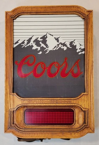 1981 Coors Banquet Beer Scrolling LED Slogan Light Display 16×11in Vintage Works