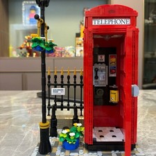 *NEW* UNBRANDED Red London Telephone Box MOC Building Blocks IDEAS 1460pcs