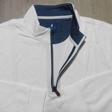 JOHNNIE-O Mens S M L XL 2XL SULLY PULLOVER WHITE 1/4 ZIP GOLF SWEATSHIRT SWEATER