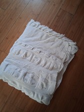 Ikea Cream Throw Blanket Size 90 Inches X 80 Inches Approximately Cotton VGC!