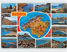 Postcard Map & Attractions Mallorca Spain