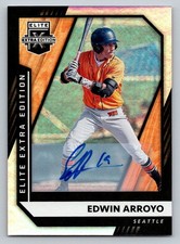 Edwin Arroyo 2021 Panini Elite Extra Edition Auto #48 Seattle Mariners
