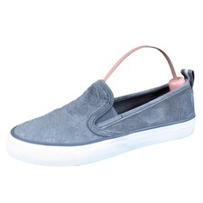Sperry Seaside Quilted Suede Women Casual Slip On Sneakers Size 5 Grey Fashion