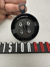 Aimgain Japan Optional Valve Cap Set Silver Logo Wblack Backing Jdm Ship Today