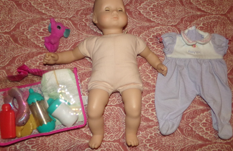 Pleasant Company American Girl 15" Bitty Baby Doll in Original Outfit + Extras