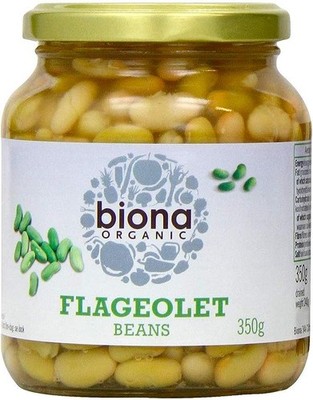 Biona Bio Flageolet Bohnen - im Glas 350g - 6er Pack