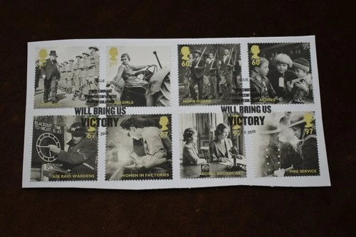 GB 2010 Britain Alone, WW2, Commemorative Stamps On Piece, Used, ex FDC