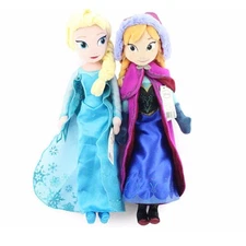 Disney Frozen Movie Queen Elsa & Anna Plush Soft Doll Gift Collection16" inche