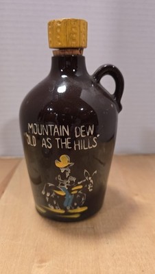 Vintage Mountain Dew Old As The Hills Ceramic Jug Bottle Japan Barware Hillbilly