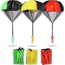 3pcs /Parachute Toys for Kids Tangle Free Outdoor Flying Parachute Men Outside