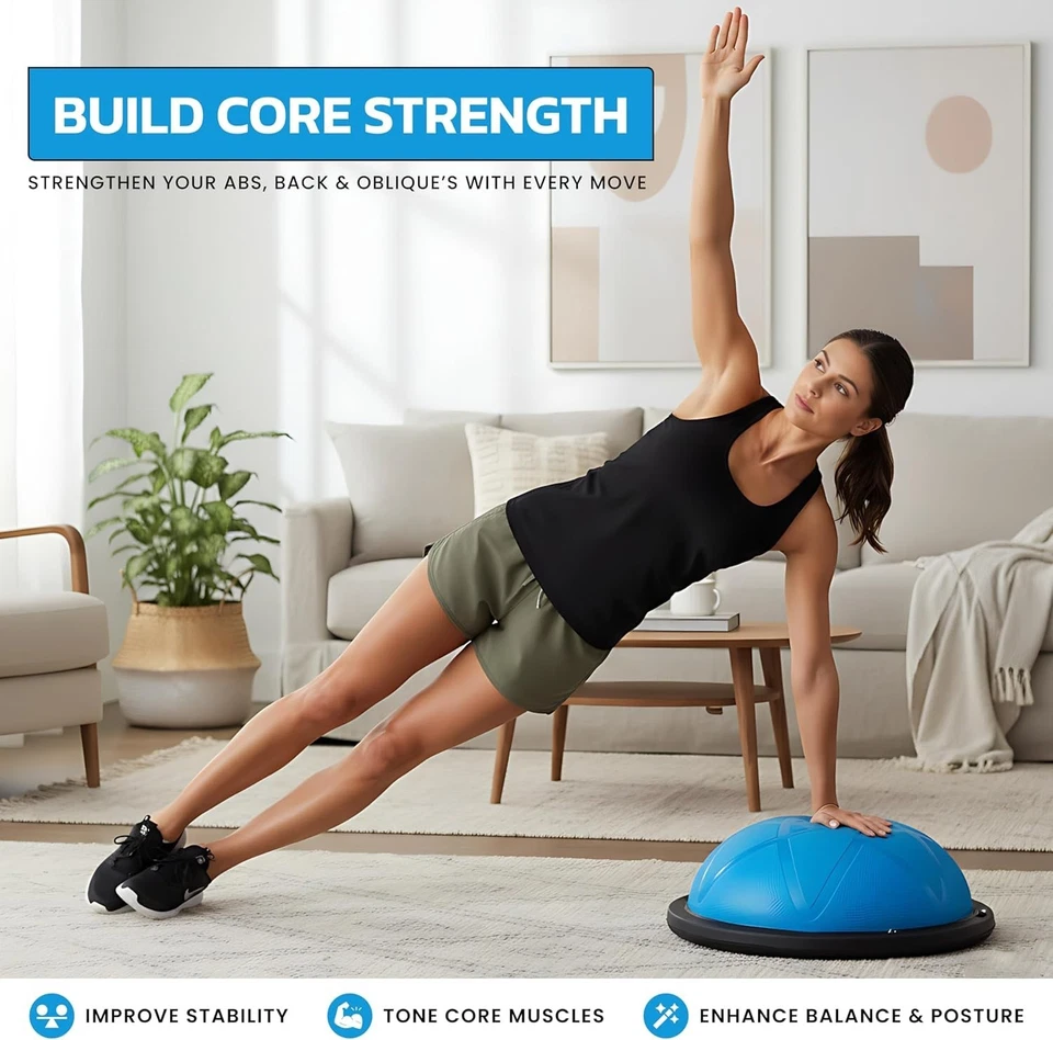 Half Balance Ball - 23 in Balance Ball - 660lb Inflatable Half Exercise Ball - Image 2 of 4