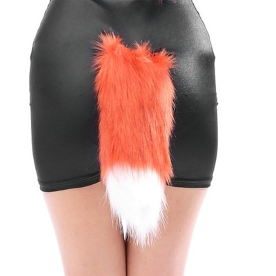 Wolf Foxes Cats Tail Halloween Cosplay Costume Furry Foxes Tail Clip on