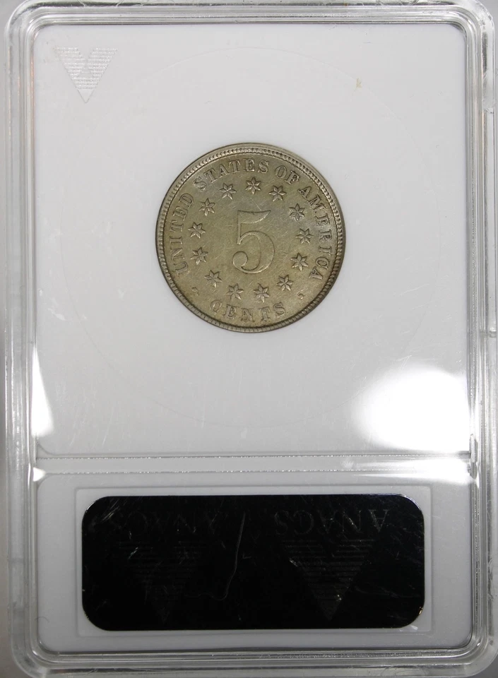 1883 Shield Nickel ANACS XF45 Soapbox Holder Circulated 5C - Image 3 of 4