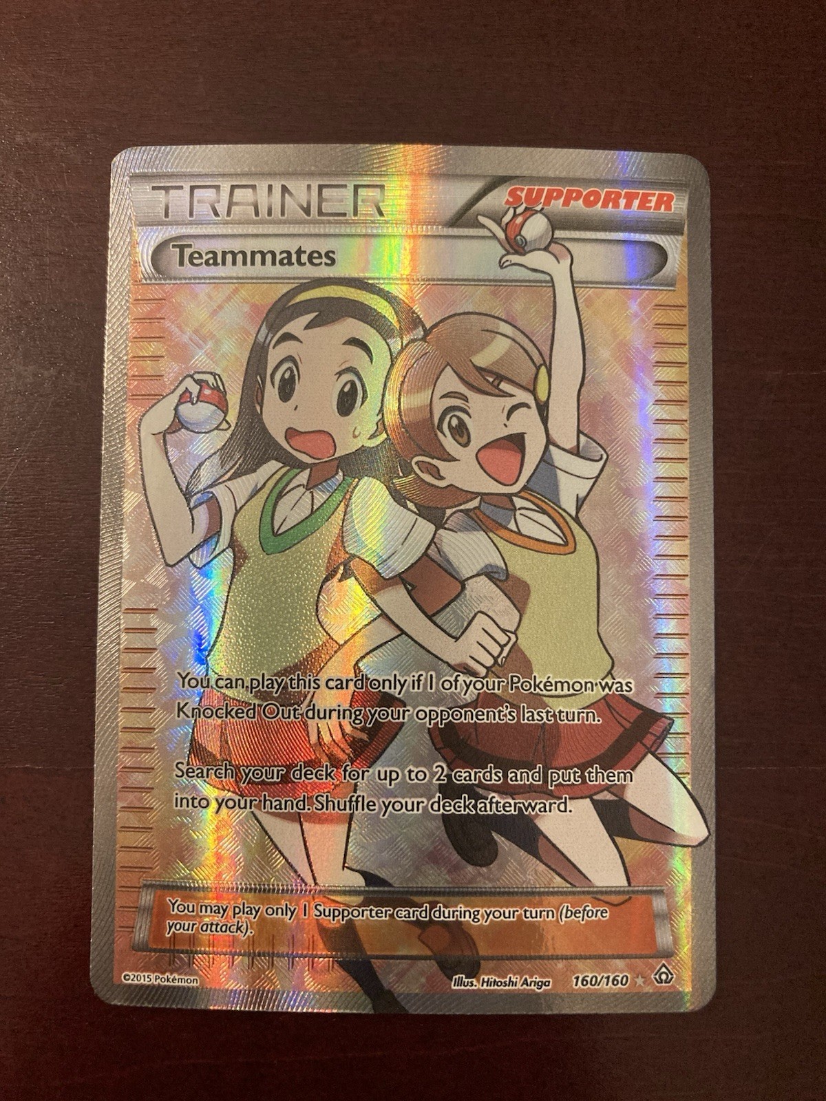 Teammates 160/160 XY-Primal Clash Holo Full Art Pokemon TCG Card