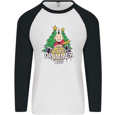 Maglietta Da Baseball Lunga Natale Il Piccolo Tamburino Divertente Per Uomini