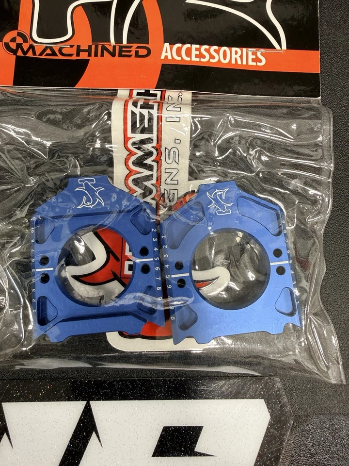 NEW! HAMMERHEAD HD MOTO YAMAHA YZ250 BLUE BILLET AXLE BLOCKS 04-0220-00-20, YZ'S - Image 3 of 4