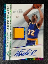 2025 Leaf In The Game Used Sports Rainbow Magic Johnson 2/5 Auto Jersey