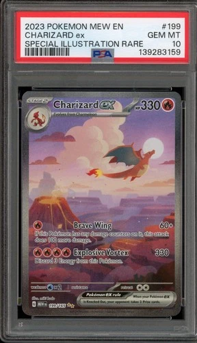 Pokemon Charizard ex 151 MEW EN Special Illustration Rare #199 PSA 10 Gem Mint
