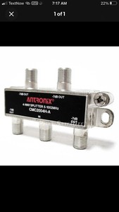 4:1 ANTRONIX 4-way Splitter Cable TV Splitter 4(way) signal splitter 1-in 4-out