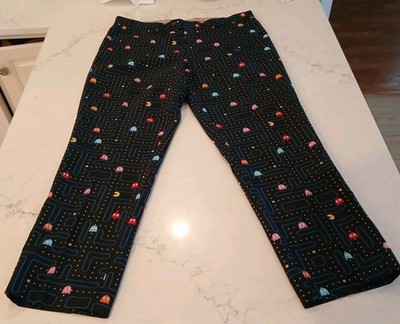 Opposuits Mens 46 Black Pac Man Suit Pants Video Game Novelty Dress Slacks Gamer