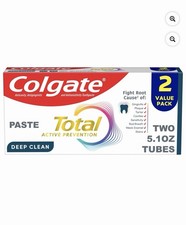 Colgate Total Active Prevention Deep Clean Toothpaste, Mint, 2 Pack, 5.1 oz