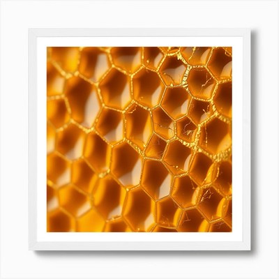 Waben Kunstdruck gerahmt Wandbild Poster Leinwanddruck Bild