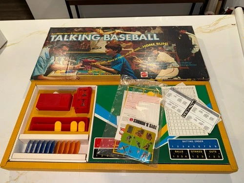 Vintage Mattel Talking Baseball Game -  1971  - Hear It Happen - COMPLETE