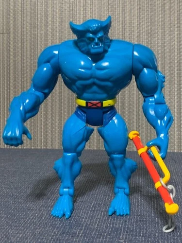 Vintage 1994 Marvel Uncanny X-Men Beast Flipping Action 5” Figure ToyBiz Works