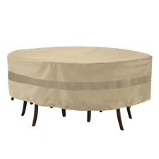 SunPatio Outdoor Table and Chairs Cover Round, Heavy Duty Waterproof Patio Fu...