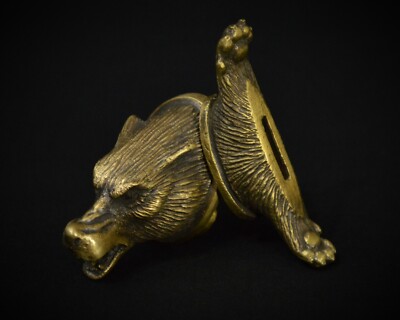 Knife Set Finger Guard Bolster and Pommel custom knife making - Wolf with paws