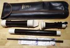 YAMAHA YRT-304B 3 Piece Tenor Recorder Baroque Style ABS Resin  Soft Case NICE