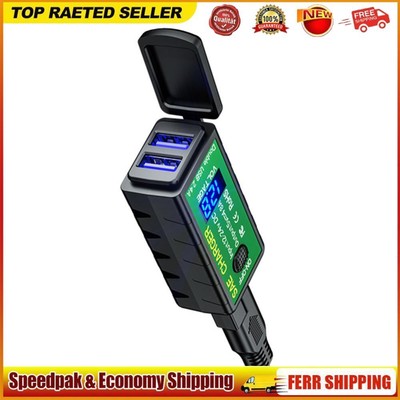 Dual USB Motorcycle Charger 12V SAE to USB Waterproof Adapter for Phone GPS