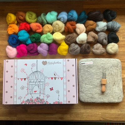 Heidifeathers  Box Saisonales Nadelfilzset Geschenkset - groß - Filzgeschenk