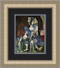 Pablo Picasso Woman with Dog Custom Framed Print