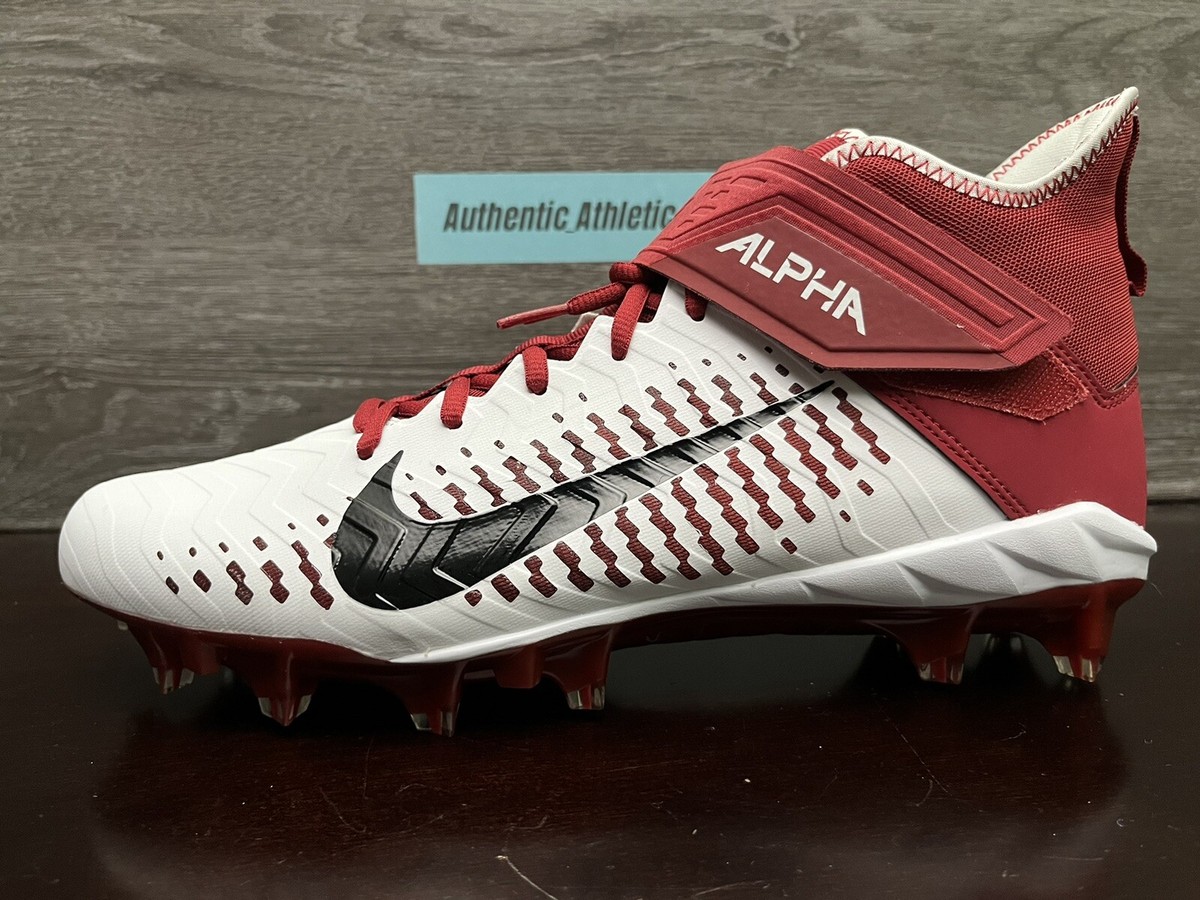 Nike Alpha Menace Pro 2 Football Cleats White Red Men display picture 3