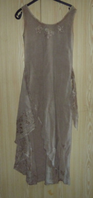 Sommer Kleid, Tanz-Kleid, schwingend, Asymetrisch, Größe 38, Leinenkleid