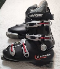 Lange CRL 90 Ski Boots Men s Size 8 Black 4-Buckle Advanced Alpine Performance