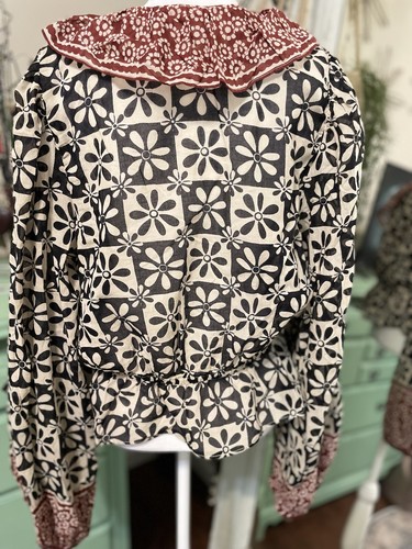Top envolvente estampado Free People Mikaela talla grande tela caprichosa ligera - Imagen 8 de 11