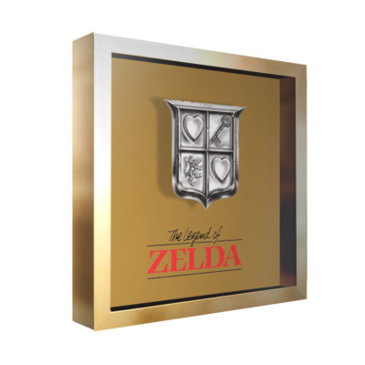 The Legend of Zelda (Cover Art) Golden Frame - 3D Shadow Box Frame (9'' x 9'')
