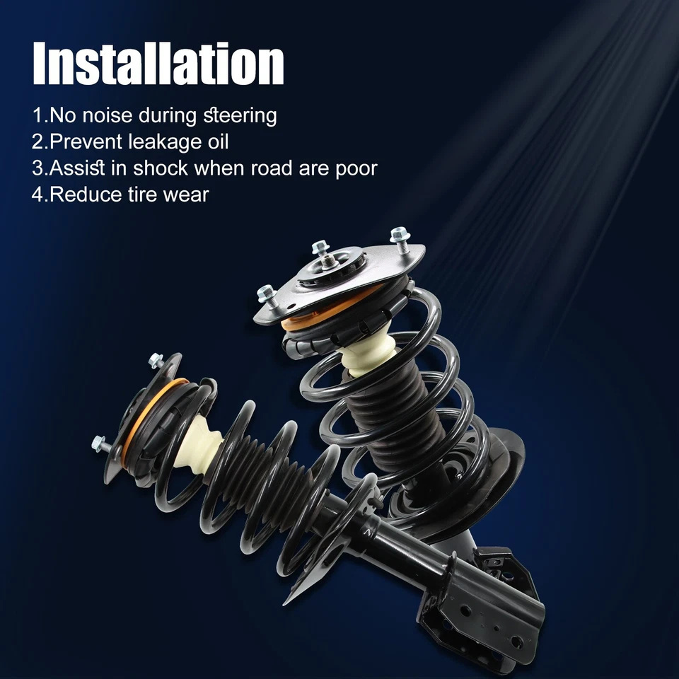 2件装前支柱带线圈弹簧适用于雪佛兰Impala Monte Carlo别克富豪魅力 — 第 4/4 张图片