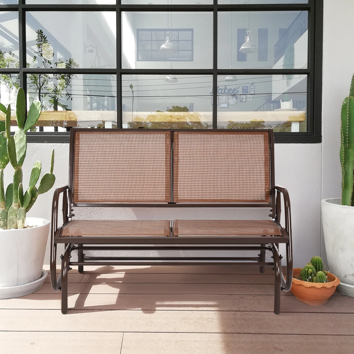 Outdoor patio swing glider bench sale