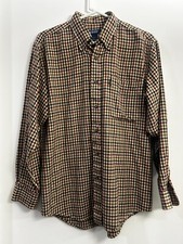 Izod Men's Multicolor Plaid Casual Flannel Long Sleeves Shirt Pocket Size Small