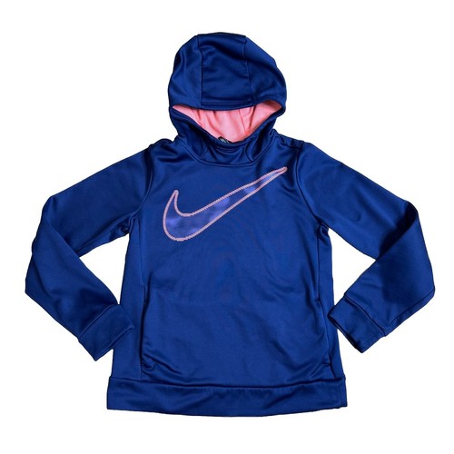 Nike Mädchen Größe Large Dri-Fit Kapuzenpullover marineblau & pink gebraucht, in einwandfreiem Zustand Hoodie
