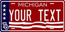 Michigan 1976 License Plate Personalized Custom Auto Bike Motorcycle Moped Tag Michigan 1976 License Plate Personalized Custom Auto Bike Motorcycle Moped Tag