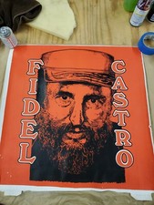 Steve Kaufman Signed “ Fidel Castro “ Limited Edition 24” By 24”