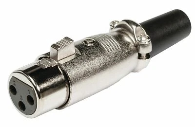 NEDIS Connector XLR 3-Pin Female Metal Silver with Screw Clamp
