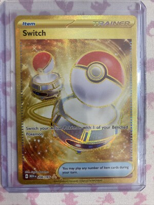 Switch 206/165 S&V 151 (MEW) NM Gold Hyper Rare Full Art Pokemon Card | eBay