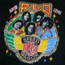 70s Vintage 1979 REO SPEEDWAGON T-Shirt Short slevee Shirt AC199
